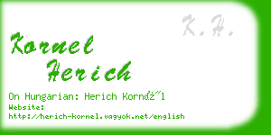 kornel herich business card